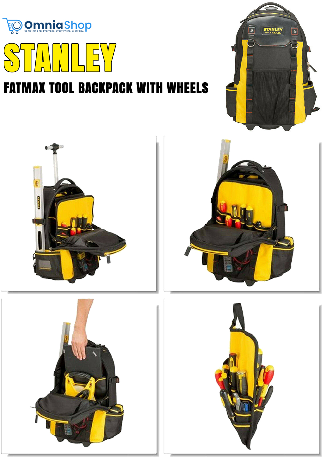 stanley fatmax tool backpack bag on wheels