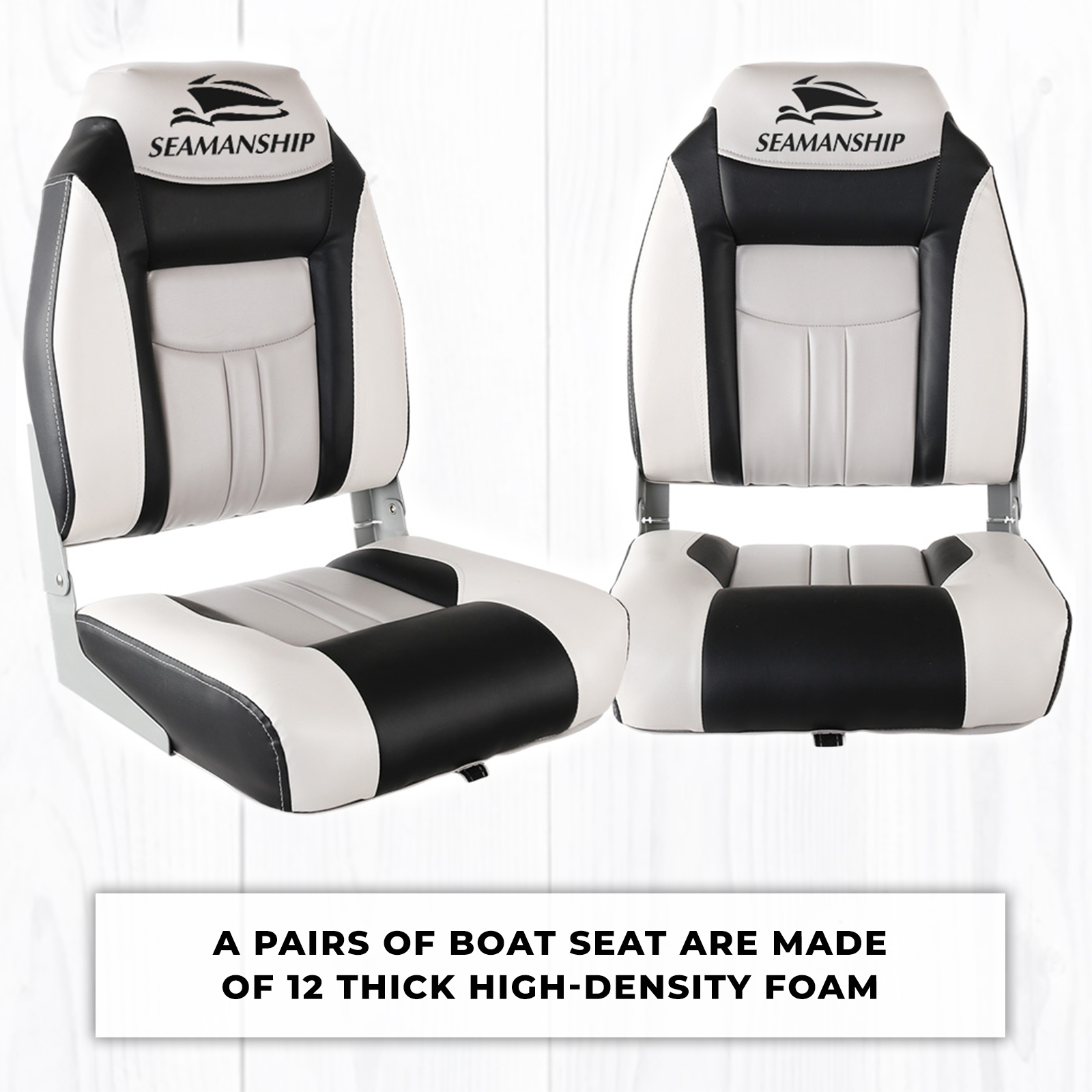 Weatherproof Swivel Folding Boat Seat Marines Fishing Chair Foam