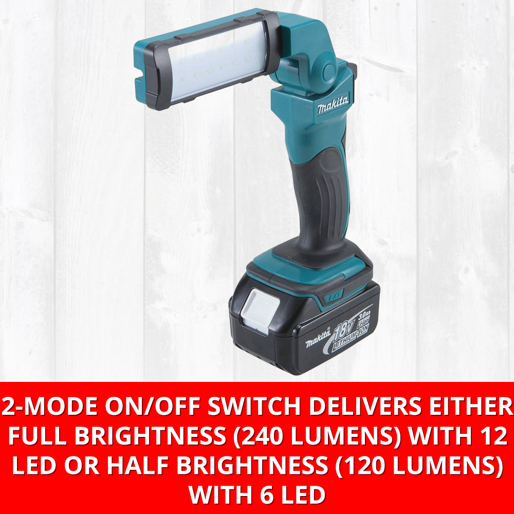 Makita 18V LED Work Light Cordless Hanging Torch Swivel Adjustable