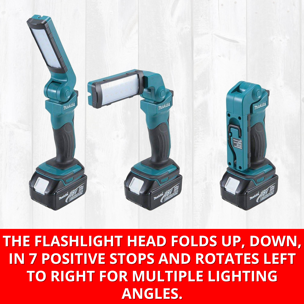 Makita 18V LED Work Light Cordless Hanging Torch Swivel Adjustable