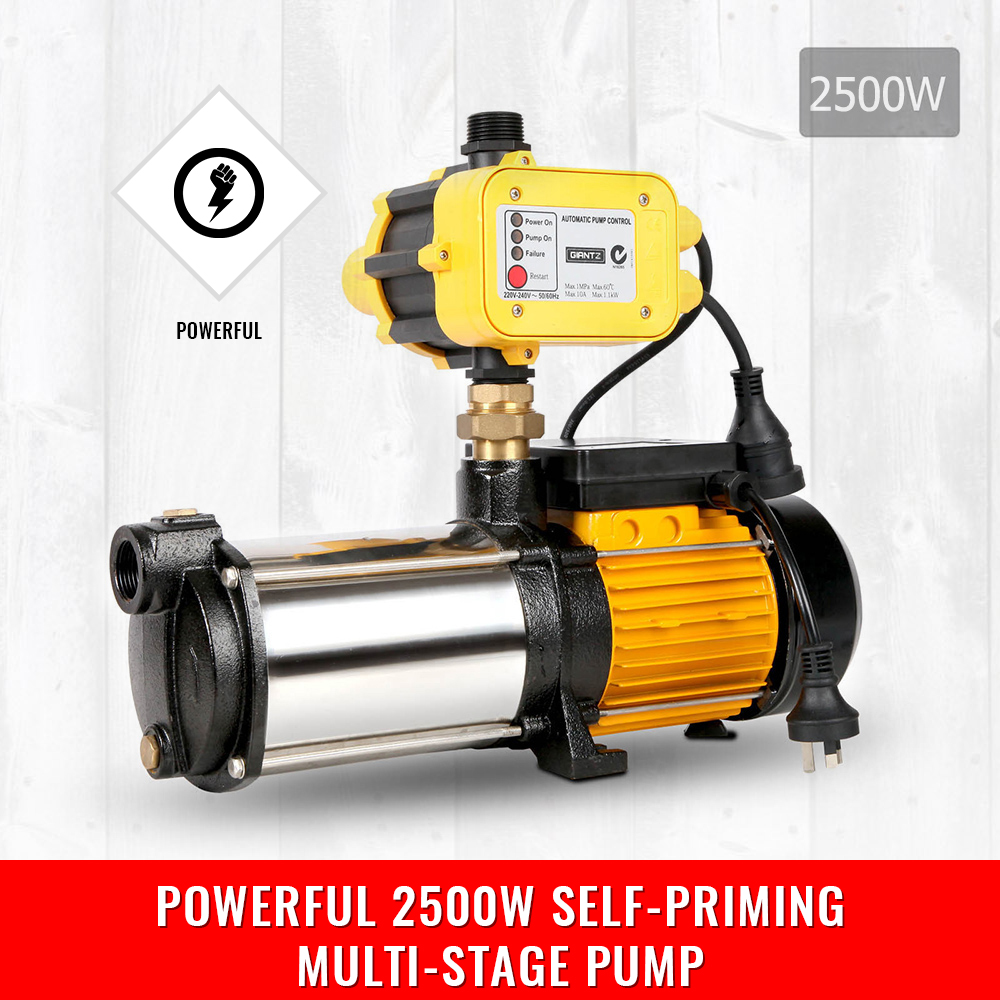 2500W Multi Stage High Pressure Rain Water Tank Pump Electric Garden